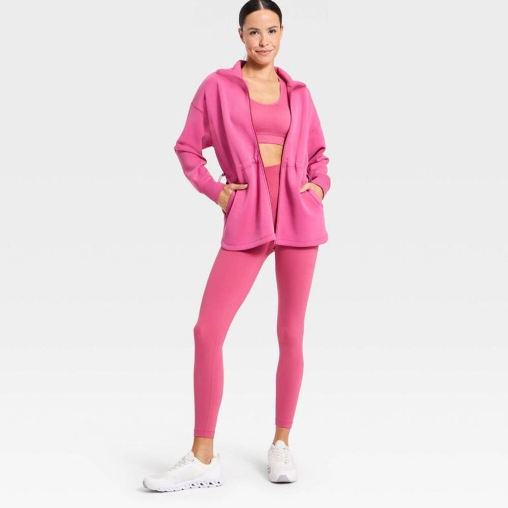 Open Box - All In Motion - Women's Airy Sleek Long Full Zip Jacket Purple - Picture 3 of 4